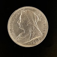 Gran Bretagna  1/2 corona 1897 Vittoria velata