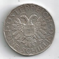 Austria  Austria 5 scellini 1934
